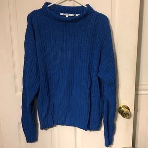 Perry Ellis Blue Knit Sweater Size Medium